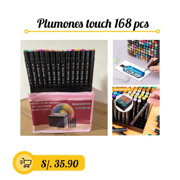 Plumones touch 168 pcs